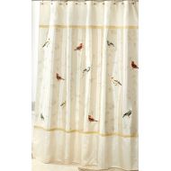 Avanti Linens Gilded Birds 72 x 72 Shower CurtainGold and Ivory