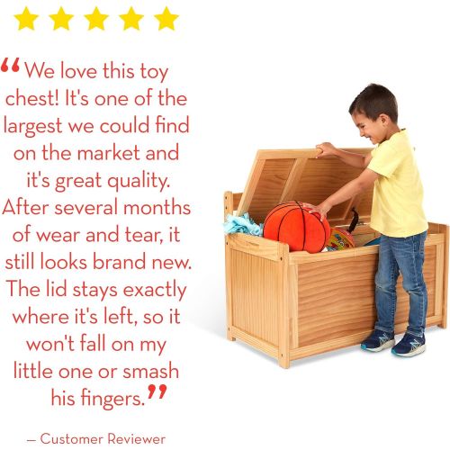  [아마존베스트]Melissa & Doug Wooden Toy Chest - Natural