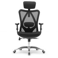 SIHOO Sihoo Ergonomics Office Chair Computer Chair Desk Chair, Adjustable Headrests Chair Backrest and Armrests Mesh Chair (Black)