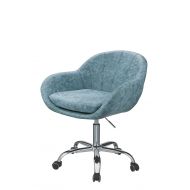 ACME Giolla Office Chair, Vintage Turquoise PU & Chrome Vintage Turquoise PU & Chrome//Contemporary