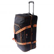 Xena Bravo Gear 30 Inch Rolling Upright Duffel Bag Softside Carry On Luggage Blue Orange