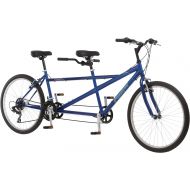 Pacific Dualie Adult Tandem Bike, 26-Inch Wheels, 2-Seater, 21-Speed, Linear Pull Brakes, Blue