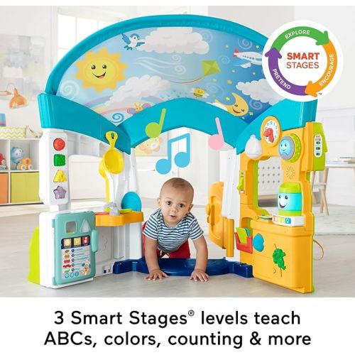 피셔프라이스 Fisher-Price Laugh & Learn Electronic Playhouse Smart Learning Home Playset with Lights Sounds & Activities for Infants and Toddlers