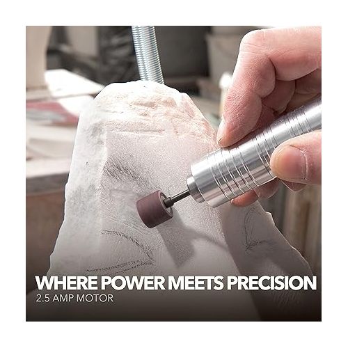  Dremel 9100-21 Fortiflex 2.5 Amp Flex Shaft Powerful Rotary Tool Kit- Hands-Free Speed Control for Precision Crafts & Projects, Detail Sander, Polisher, Engraver, Etcher