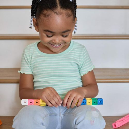  [아마존베스트]edxeducation-12710 Math Cubes - Set of 100 - Linking Cubes For Early Math - Connecting Manipulative For Preschoolers Aged 3+ and Elementary Aged Kids