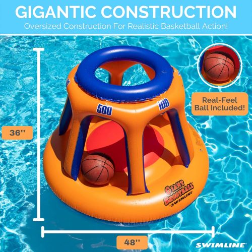  Swimline Giant Shootball Basketball Swimming Pool Game Toy