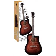 Spectrum AIL 44TGB Full Size Brindled Acoustic Guitar with Bonus Gig Bag, Brown