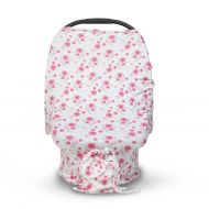 BigCharm Car Seat Canopy Cover for Girls - Breathable Nursing Cover For Breastfeeding Mothers  Soft and Stretchy Floral Shopping Cart - High Chair Cover For Babies  Stylish Multifunctiona