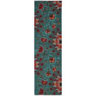 Rug Squared Ventura Contemporary Transitional Rug Runner (VRA02), 2-Feet 3-Inches by 8-Feet, Teal