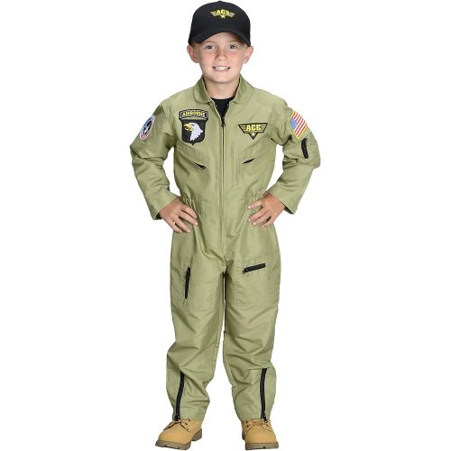  할로윈 용품Aeromax Jr. Fighter Pilot Suit with Embroidered Cap, Size 2/3.