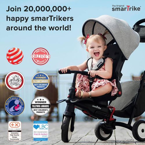  [아마존베스트]smarTrike Vanilla Plus Toddler Tricycle for 1,2,3 Year Olds - 4 in 1 Multi-Stage Trike, Black & White