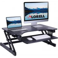 Lorell Sit-to-Stand monitor riser, black