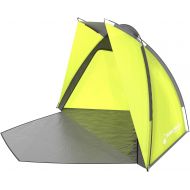Beach Tent- Sun Shelter for Shade with UV Protection, Water and Wind Resistant, Easy Set Up and Carry Bag by Wakeman Outdoors Yellow, 55.5 x 107 x 43.5