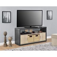 Ameriwood Home Winlen TV Stand for TVs up to 50 with 2 Fabric Bins, Espresso