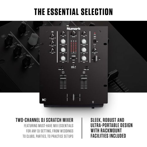  [아마존베스트]Numark M2 BLACK | Professional Two-Channel Scratch Mixer with 3-band EQ per Channel
