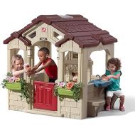 Step2 Charming Cottage Kids Playhouse, Indoor and Outdoor Playset, Interactive Sounds, Toddlers 2+ Years Old, Easy to Assemble Backyard Discovery Playhouse