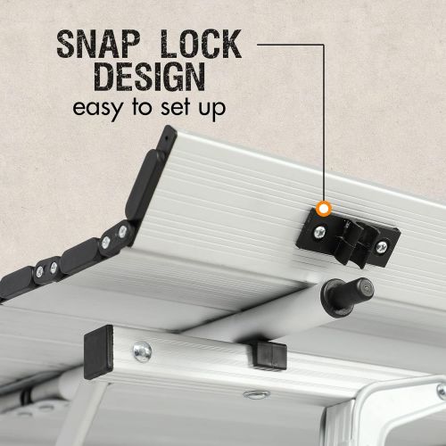  [아마존베스트]PORTAL Outdoor Folding Portable Picnic Camping Table with Aluminum Legs Adjustable Height Roll Up Table Top Mesh Layer