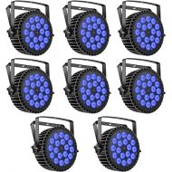Par Lights LED Stage Lights, U`King 180W RGBW 4-in-1 Uplights Stage Lighting Effect by DMX and Sound Activated Control Wash Light for Wedding Parties Church Club DJ Live Show (8 Packs)