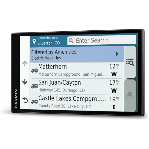 가민 Garmin RV 770 NA LMT-S, Advanced Navigation for RVs and Towable Trailers, Directory of RV Parks & Services, Voice-Activated Navigation