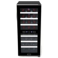 Whynter WC-241DS 24 Bottle Dual Zone Thermoelectric Wine Coolers, Black with Stainless Steel Trim
