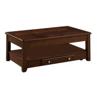 Homelegance Ballwin Lift-Top Coffee Table with Drawer, Cherry