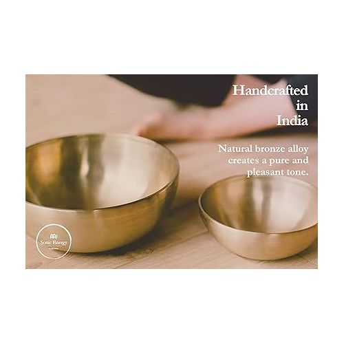  5 Piece Bronze Singing Bowl Set with Mallets, Felt Rings and Covers, Universal Series ? MADE IN INDIA ? For Meditation, Yoga and Sound Healing Therapy, 2-YEAR WARRANTY