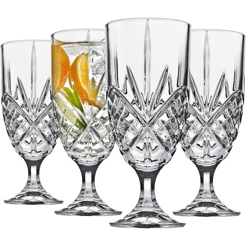  [아마존베스트]Godinger Iced Tea Beverage Glasses, Shatterproof and Reusable Acrylic - Dublin Collection, Set of 4