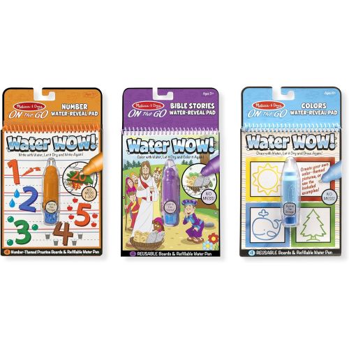  Melissa & Doug Water Wow Bundle: Colors & Shapes, Numbers and Bible Stories