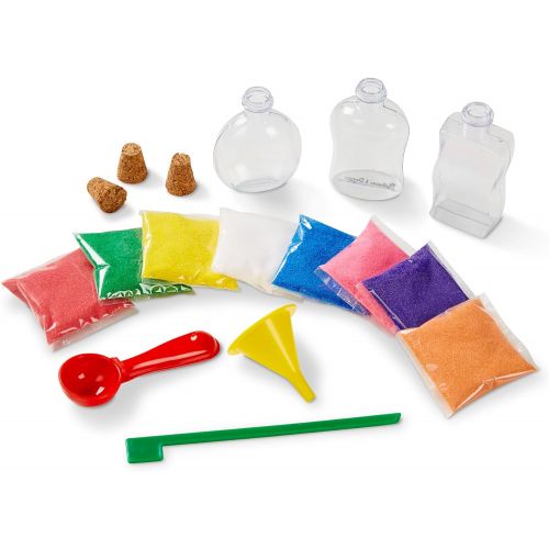  Melissa & Doug Sand Art Bottles Craft Kit: 3 Bottles, 6 Bags of Coloured Sand, Design Tool
