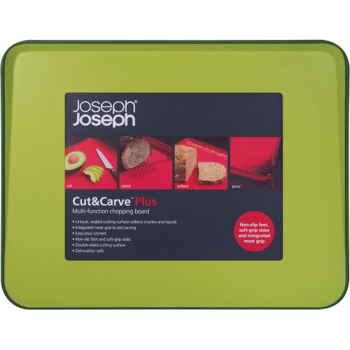 조셉조셉 [아마존베스트]Joseph Joseph Non-Slip Multifunction Chopping Board, Large, White - JJ151, Green, 37.5x29.5x2.5 cm