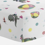 Carousel Designs Disney Baby Vintage Dumbo Crib Sheet - Organic 100% Cotton Fitted Crib Sheet - Made in The USA