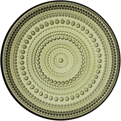  [아마존베스트]IIttala Kastehelmi Plate, 6.75 inches, Moss Green by Oiva Toikka