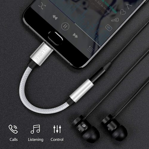  [아마존베스트]GLUBEE USB C Headphone Adapter, UBS C to 3.5 mm Jack Adapter Audio for Pad Pro 2020, Samsung Galaxy S20/Note 20/S20 Plus, Huawei P30 Pro/P20/P20 Pro, OnePlus 8/7, Pixel 4/3