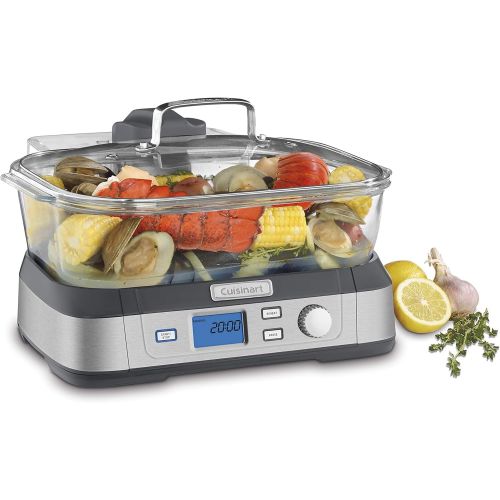  [아마존베스트]Cuisinart Digital Glass Steamer, One Size, Stainless Steel