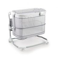 Ingenuity Dream & Grow Bedside Baby Bassinet 2-Mode Crib 0-12 Months, Adjustable Height - Dalton (Grey)