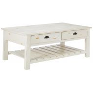 Progressive International Progressive Furniture T410-01 Willow Rectangular Cocktail Table White