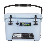 Frosted Frog Light Blue 20 Quart Ice Chest Heavy Duty High Performance Roto-Molded Commercial Grade Insulated Cooler