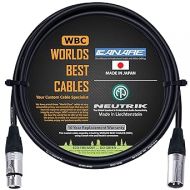 WORLDS BEST CABLES 3 Foot ? Quad Balanced Microphone Cable Custom Made Using Canare L-4E6S Wire and Neutrik Silver NC3MXX Male & NC3FXX Female XLR Plugs