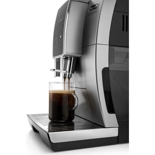 드롱기 [아마존베스트]DeLonghi Dinamica Automatic Coffee & Espresso Machine TrueBrew (Iced-Coffee), Burr Grinder, Premium Adjustable Frother + Descaler, Cleaning Brush & Bean Icecube Tray, Stainless Ste