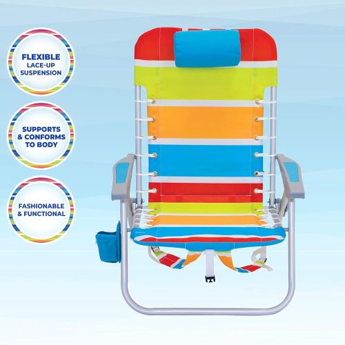 RIO BEACH 4-Position Lace-Up Backpack Folding Beach Chair