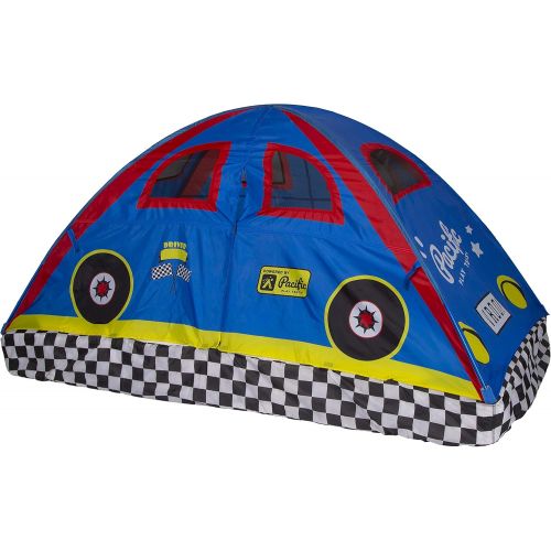  Pacific Play Tents 19710 Kids Rad Racer Bed Tent Playhouse - Twin Size , Yellow