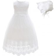 Glamulice Baby Girl Lace Christening Gown Baptism Dress Long Infant Toddler Christening Dress