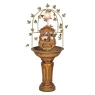 OK Lighting OK-2534-FT1 56 Inch Last Supper Floor Fountain with Lamp