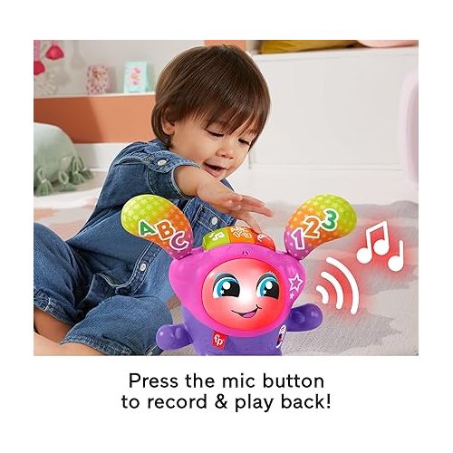 피셔프라이스 Fisher-Price Baby & Toddler Learning Toy DJ Bouncin’ Star with Music Lights & Bouncing Action for Ages 6+ Months