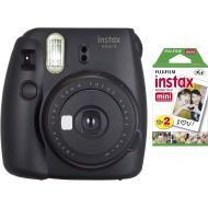 [아마존베스트]Fujifilm instax Mini Instant Camera (Dark Black) with Film Twin Pack Bundle (2 Items)