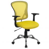Symple Stuff Clay Mid-Back Mesh Desk Chair (Yellow)
