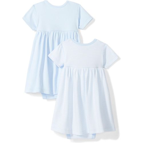  Moon+and+Back Moon and Back Baby Girls Set of 2 Organic Short-Sleeve Dresses