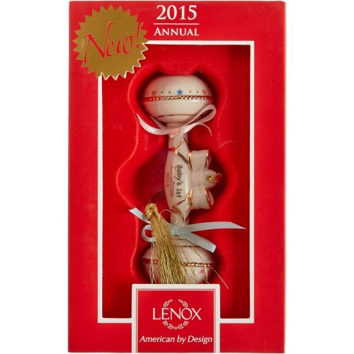 레녹스 Lenox 2015 Babys First Christmas Rattle Ornament