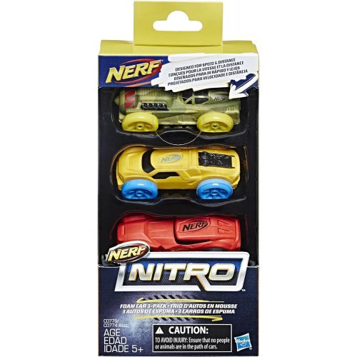 너프 Nerf Nitro Foam Car 3-Pack, Set 5