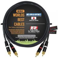 WORLDS BEST CABLES 3 Foot RCA Cable Pair - Made with Canare L-4E6S, Star Quad, Audio Interconnect Cable and Neutrik-Rean NYS Gold RCA Connectors - Directional Design - Custom Made
